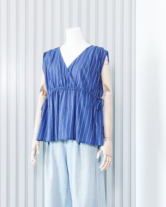 V-neck Ruched Top V領束繩上衣 | KOMMONS