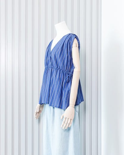 V-neck Ruched Top V領束繩上衣 | KOMMONS