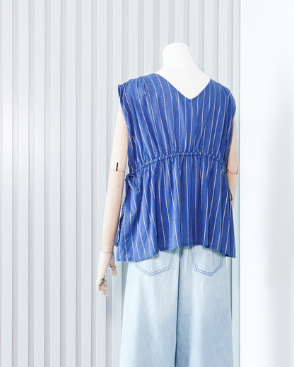 V-neck Ruched Top V領束繩上衣 | KOMMONS