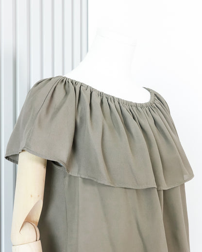 DISKEEN SURE Chiffon Flared Top 雪紡傘下擺上衣 | KOMMONS