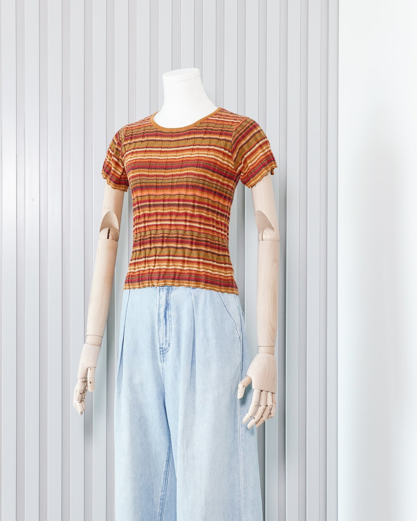 GAP Striped Short Sleeve Knitted Top 橫間短袖針織衫 | KOMMONS