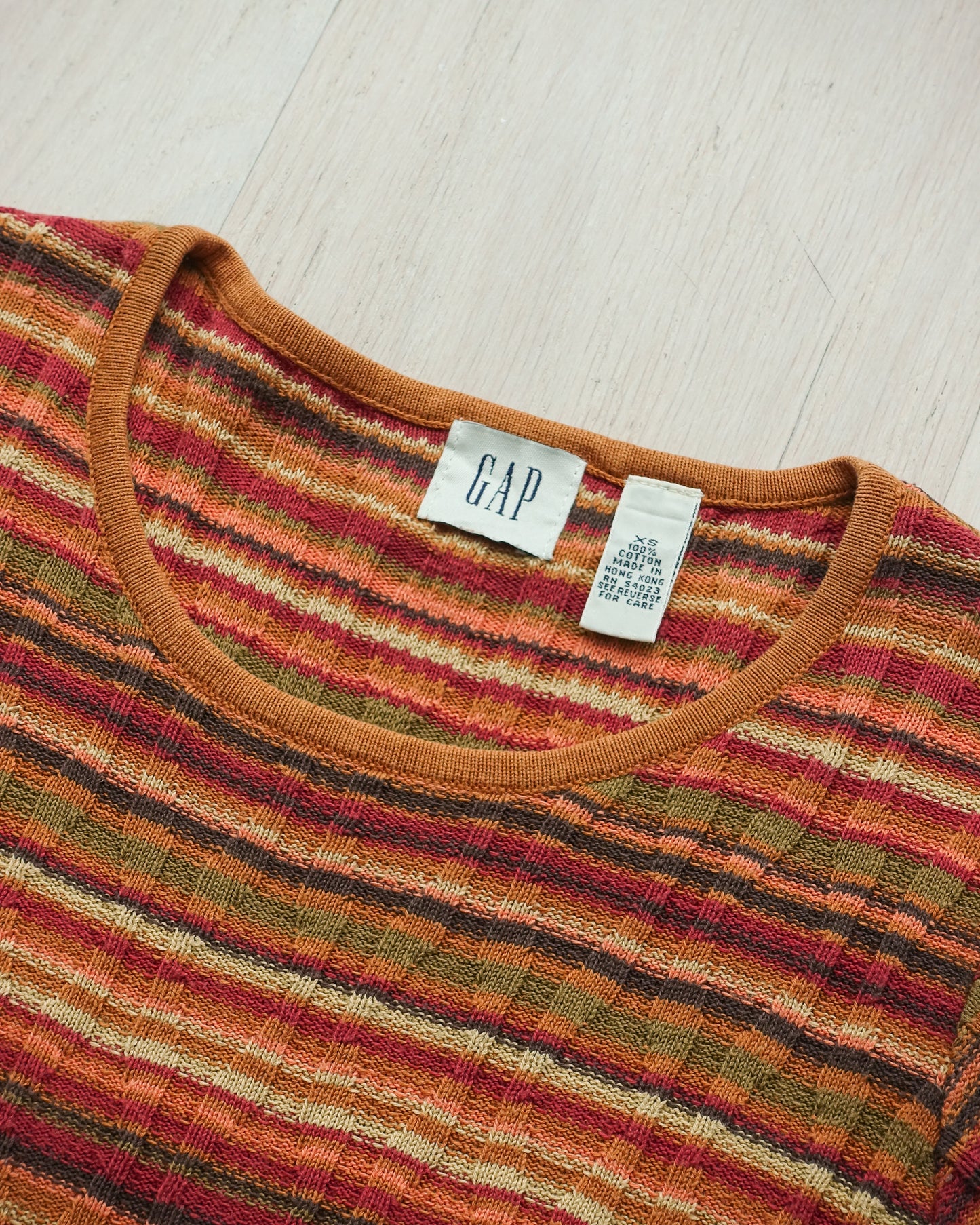 GAP Striped Short Sleeve Knitted Top 橫間短袖針織衫 | KOMMONS