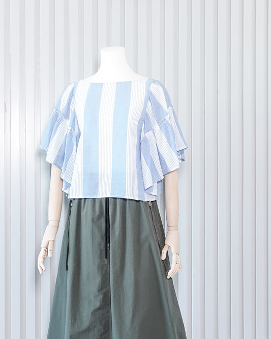 AMERICAN EAGLE Flared Sleeve Striped Top 喇叭袖橫間上衣 | KOMMONS