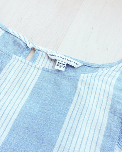 AMERICAN EAGLE Flared Sleeve Striped Top 喇叭袖橫間上衣 | KOMMONS