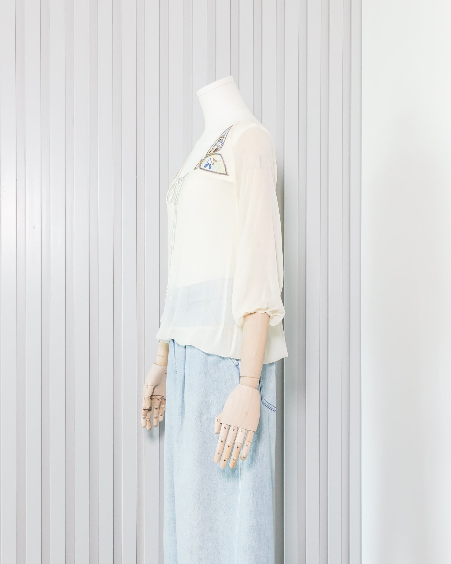 ZUCOZZ Bohemian Style Chiffon 3/4 Sleeve Top 民族風雪紡中袖上衣 | KOMMONS