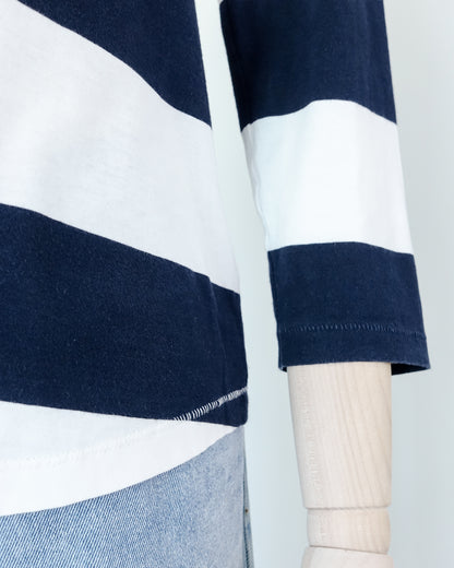 COS Striped 3/4 Sleeve T-shirt 粗橫間中袖T恤 | KOMMONS