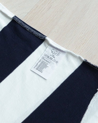COS Striped 3/4 Sleeve T-shirt 粗橫間中袖T恤 | KOMMONS