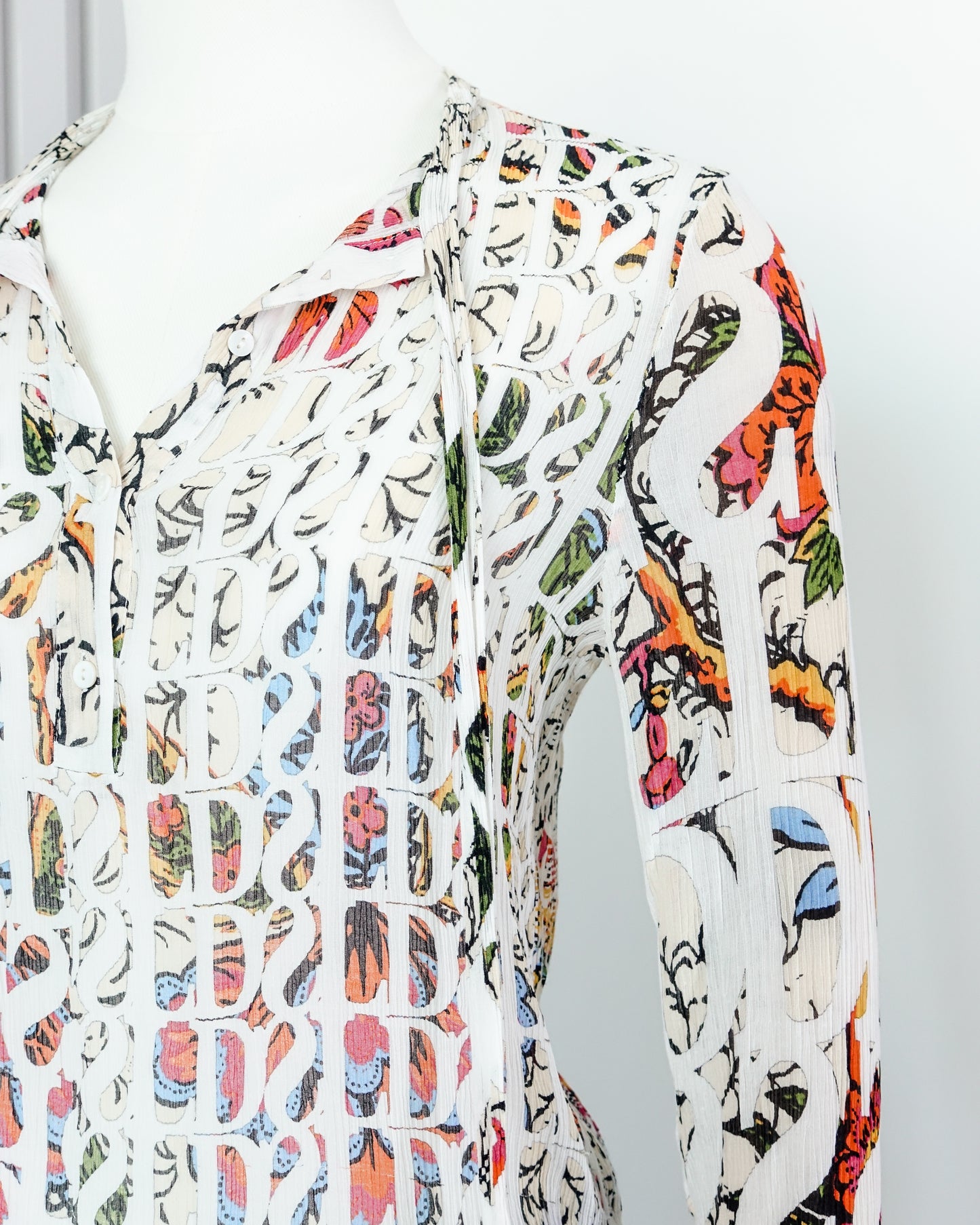 DESIGUAL Printed Chiffon Button-Front Top 印花雪紡扣鈕上衣 | KOMMONS
