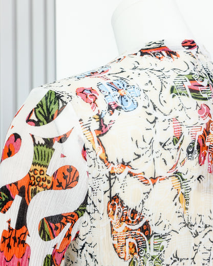DESIGUAL Printed Chiffon Button-Front Top 印花雪紡扣鈕上衣 | KOMMONS