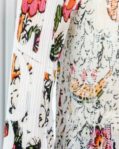 DESIGUAL Printed Chiffon Button-Front Top 印花雪紡扣鈕上衣 | KOMMONS