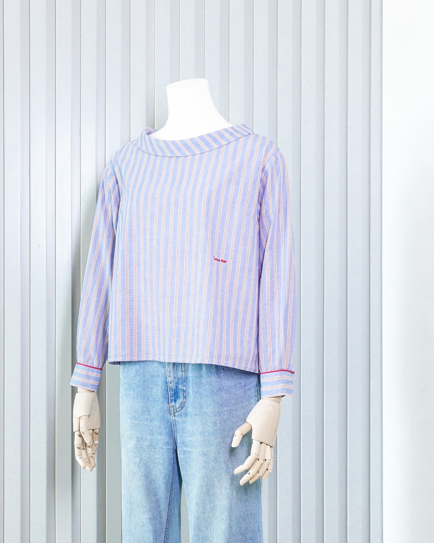 ETAM WEEKEND Striped Boat Neck Top 直間船領上衣 | KOMMONS