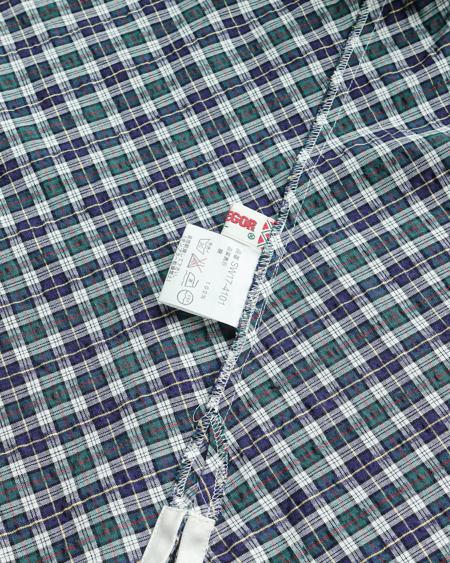 MCGREGOR Plaid 3/4 Sleeve Scoop Neck Top 格子中袖低圓領上衣 | KOMMONS