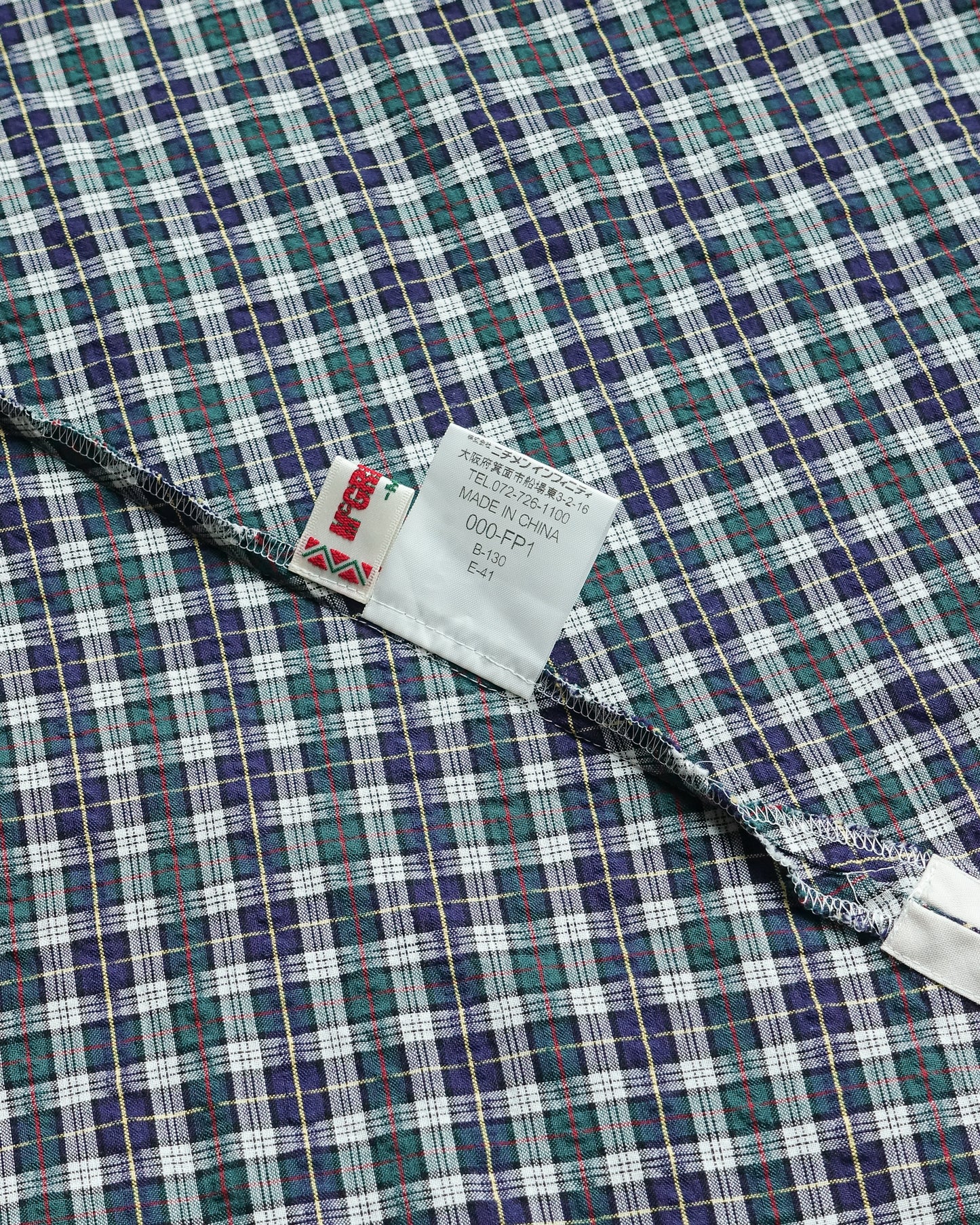 MCGREGOR Plaid 3/4 Sleeve Scoop Neck Top 格子中袖低圓領上衣 | KOMMONS