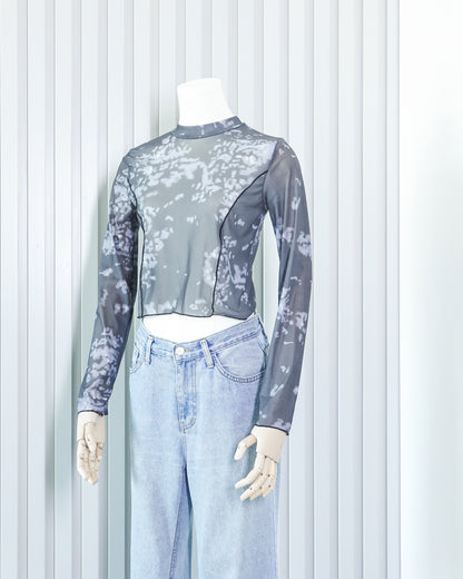 Mesh Top with Flowy Tank Top Layering Set 網紗上衣搭配吊帶背心套裝 | KOMMONS