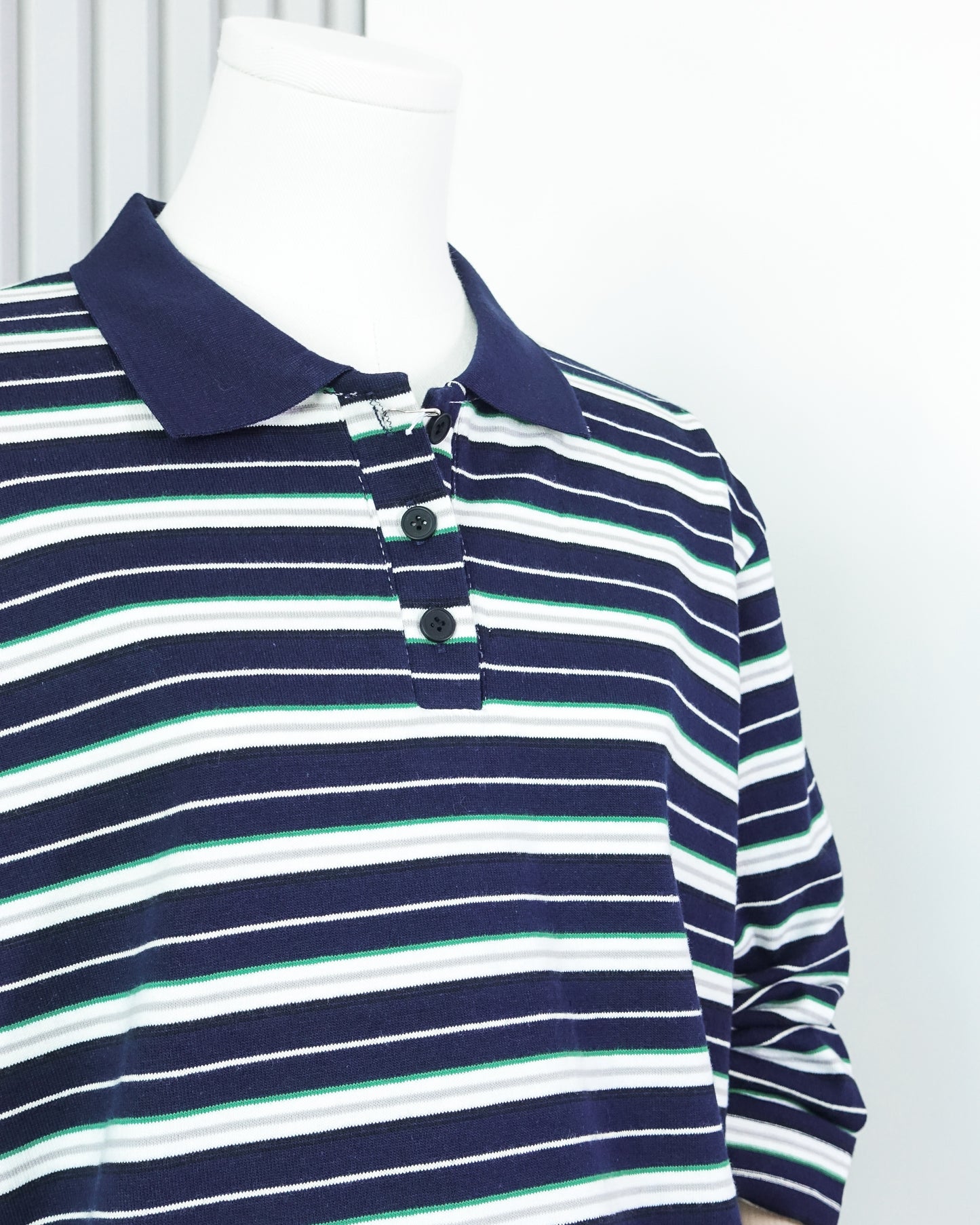 Striped Rugby Polo Shirt 橫間長袖Polo衫 | KOMMONS