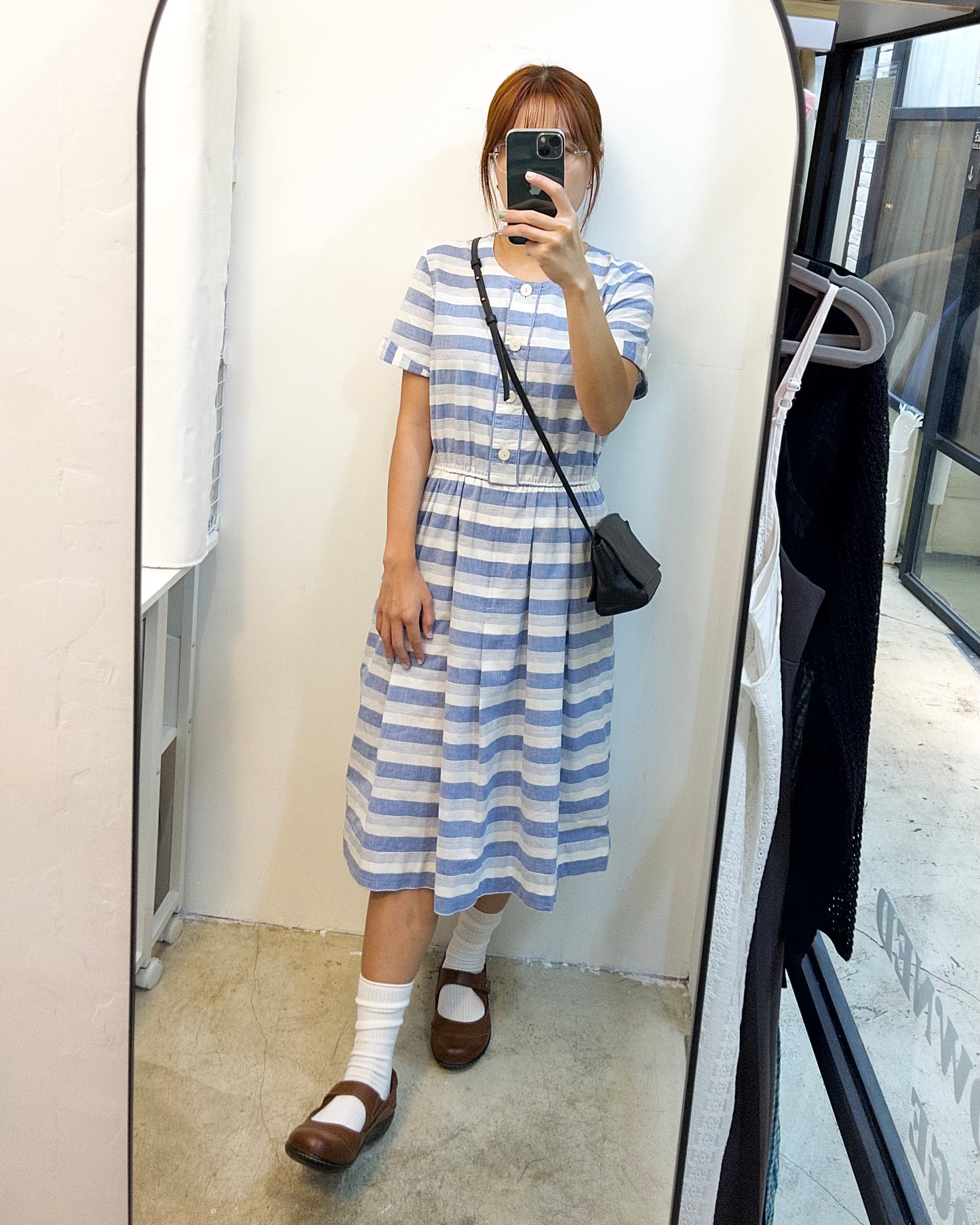 AVENIR Vintage Striped Short Sleeve Dress 古著橫間短袖連身裙 | KOMMONS