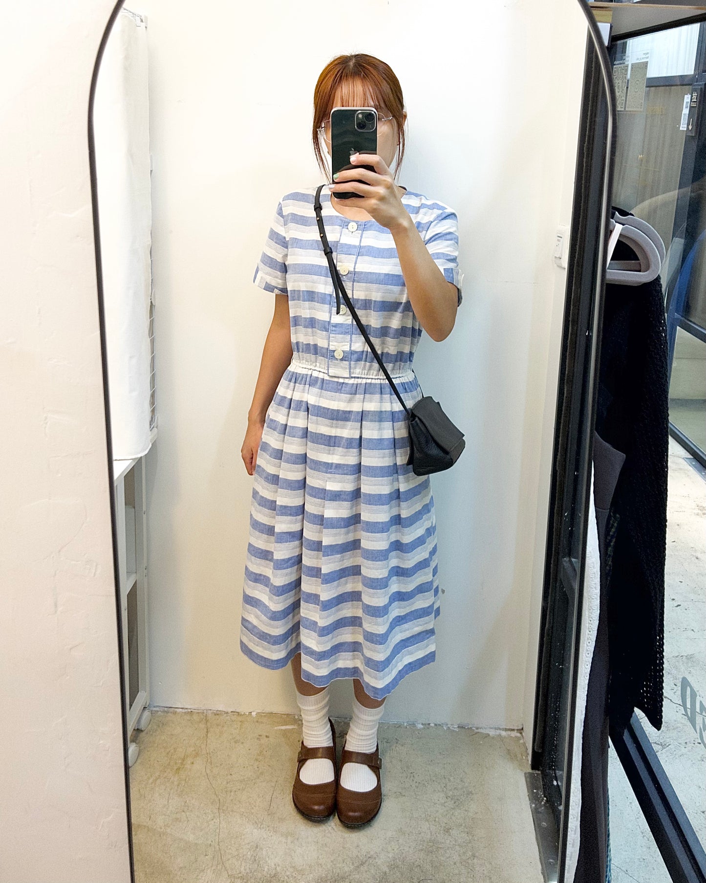 AVENIR Vintage Striped Short Sleeve Dress 古著橫間短袖連身裙 | KOMMONS