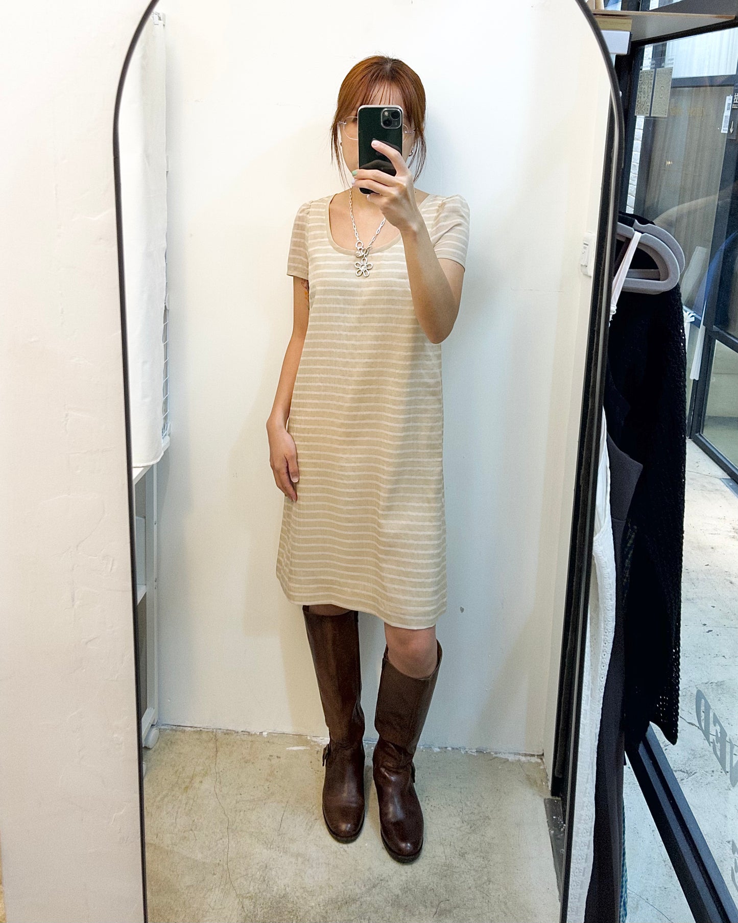 JILL STUART Vintage Striped Short Sleeve Dress 古著橫間短袖連身裙 | KOMMONS