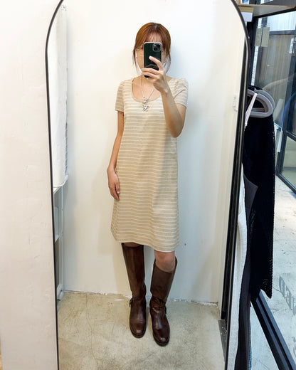 JILL STUART Vintage Striped Short Sleeve Dress 古著橫間短袖連身裙 | KOMMONS