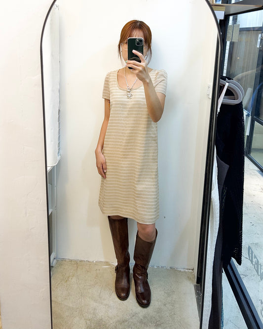 JILL STUART Vintage Striped Short Sleeve Dress 古著橫間短袖連身裙 | KOMMONS