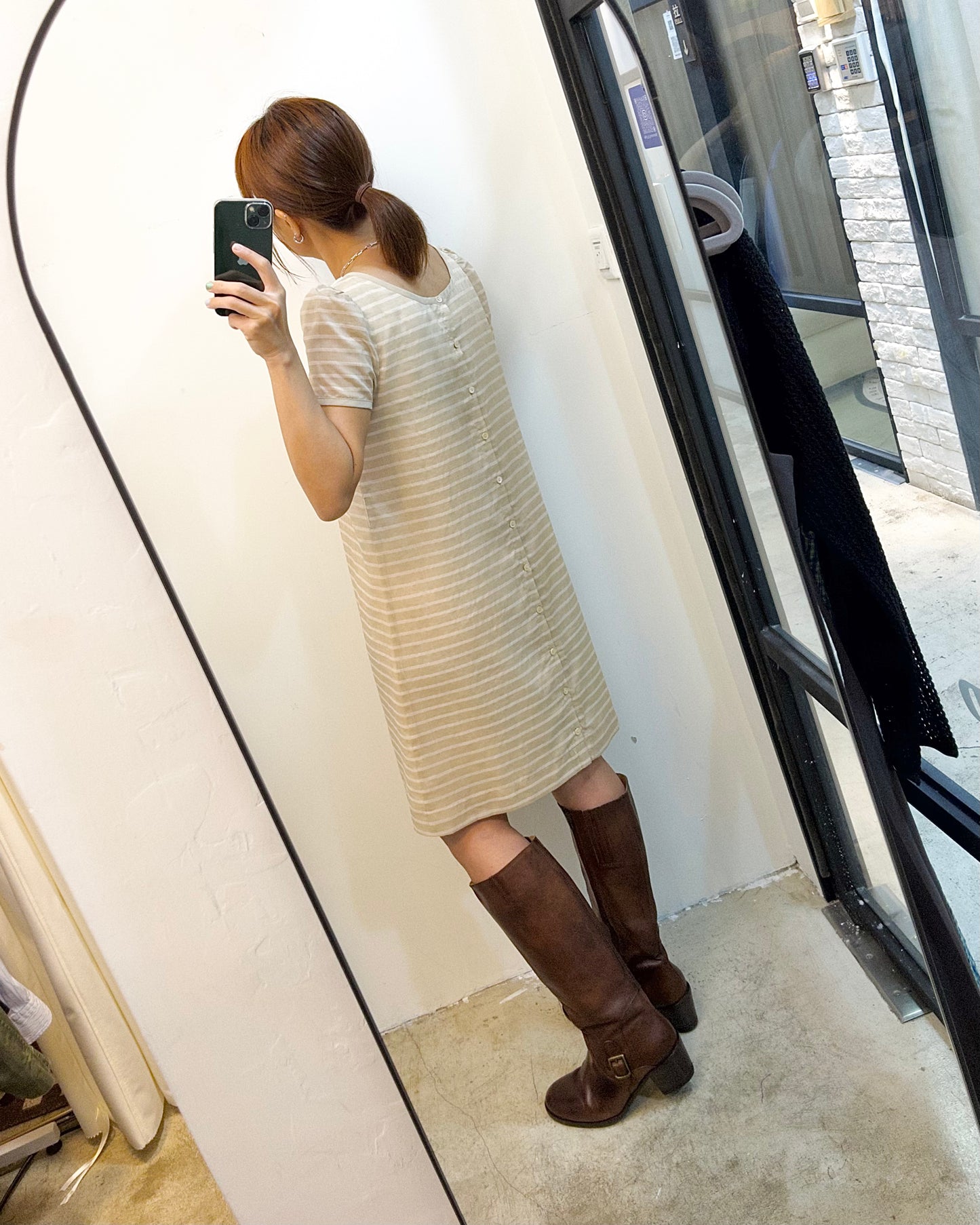 JILL STUART Vintage Striped Short Sleeve Dress 古著橫間短袖連身裙 | KOMMONS