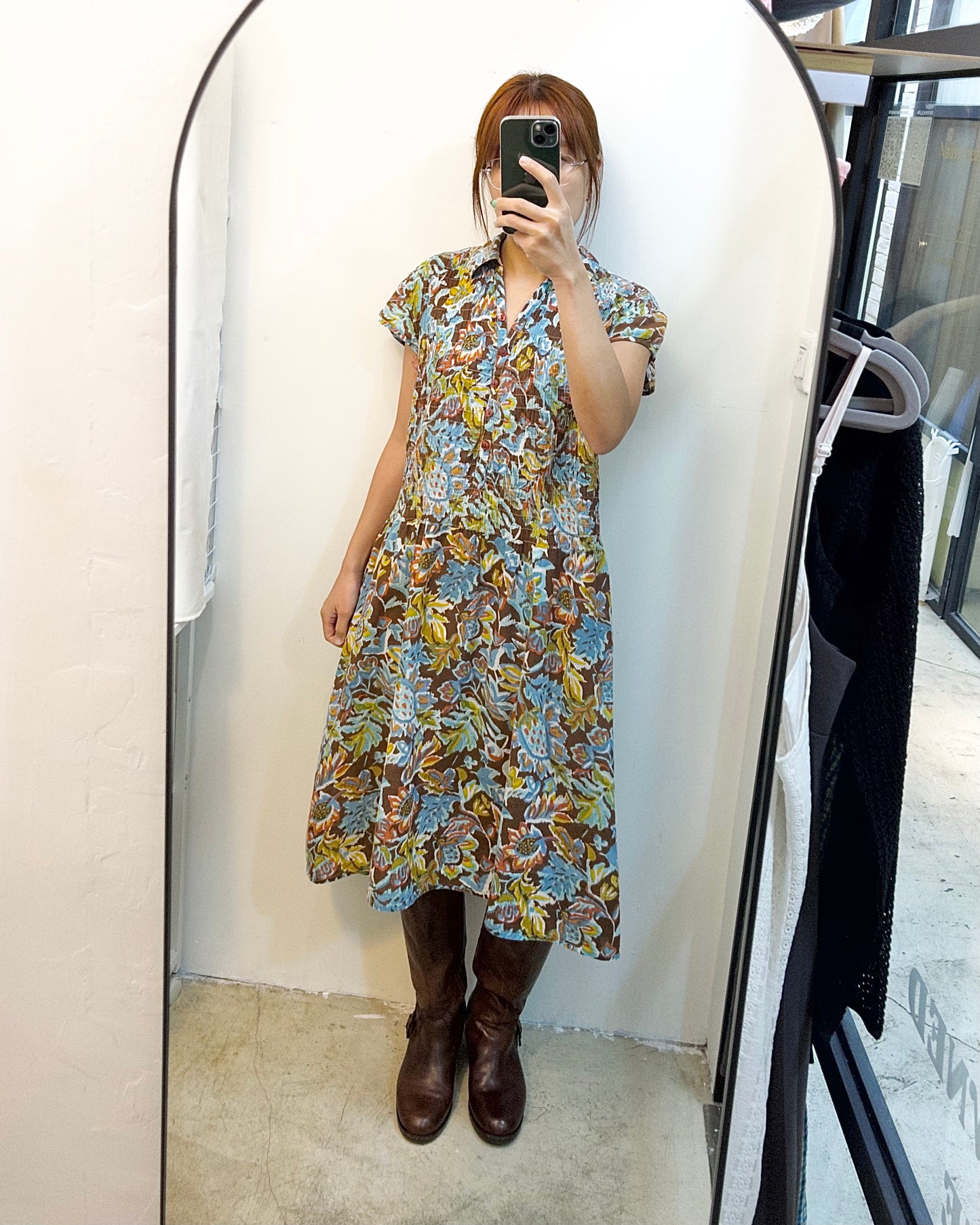 Vintage Floral Short Sleeve Dress 古著花花短袖連身裙 | KOMMONS