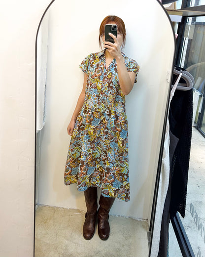 Vintage Floral Short Sleeve Dress 古著花花短袖連身裙 | KOMMONS