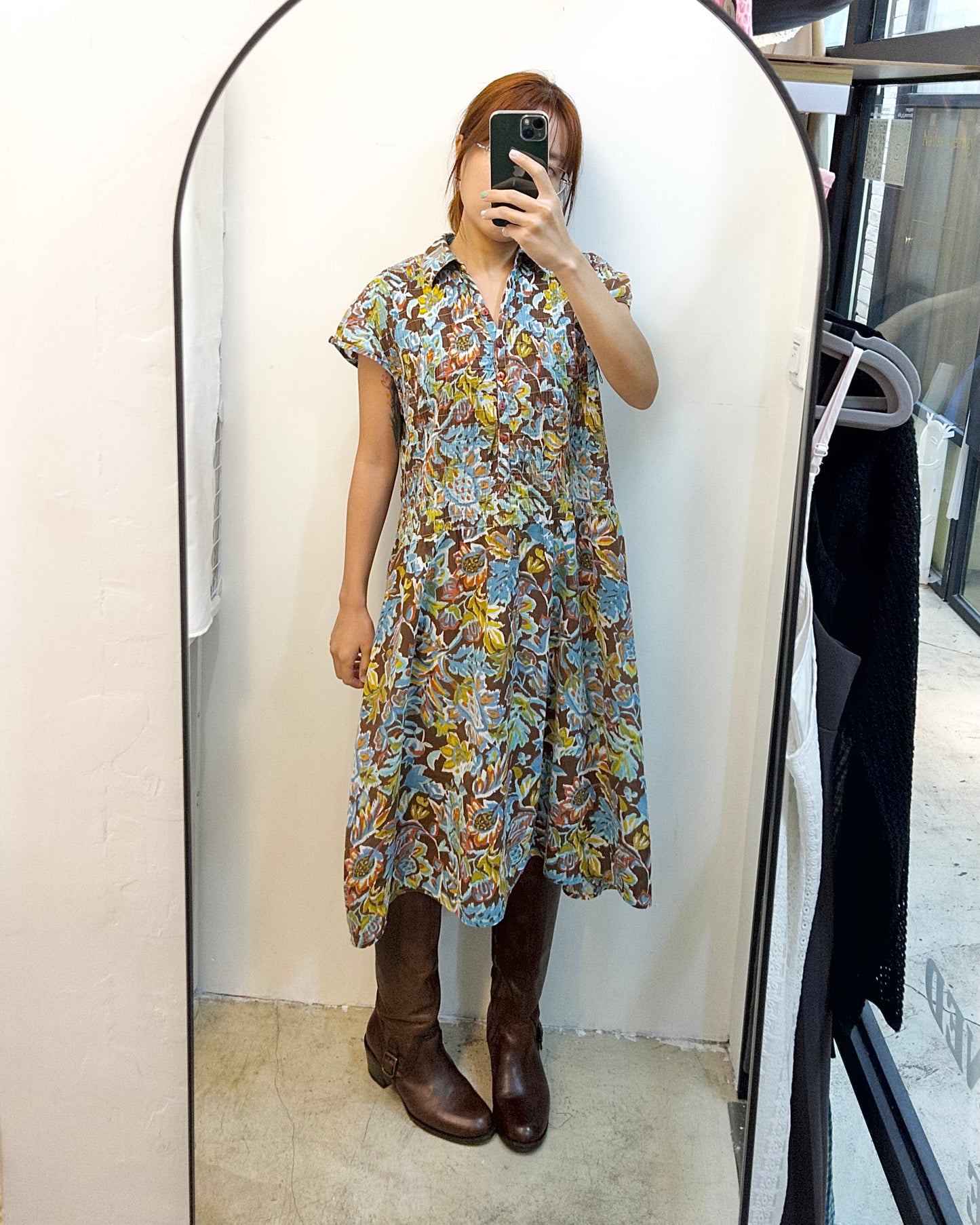 Vintage Floral Short Sleeve Dress 古著花花短袖連身裙 | KOMMONS