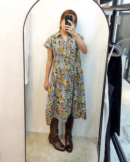 Vintage Floral Short Sleeve Dress 古著花花短袖連身裙 | KOMMONS