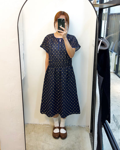 Vintage Polka Dot Short Sleeve Dress 古著波點短袖連身裙 | KOMMONS