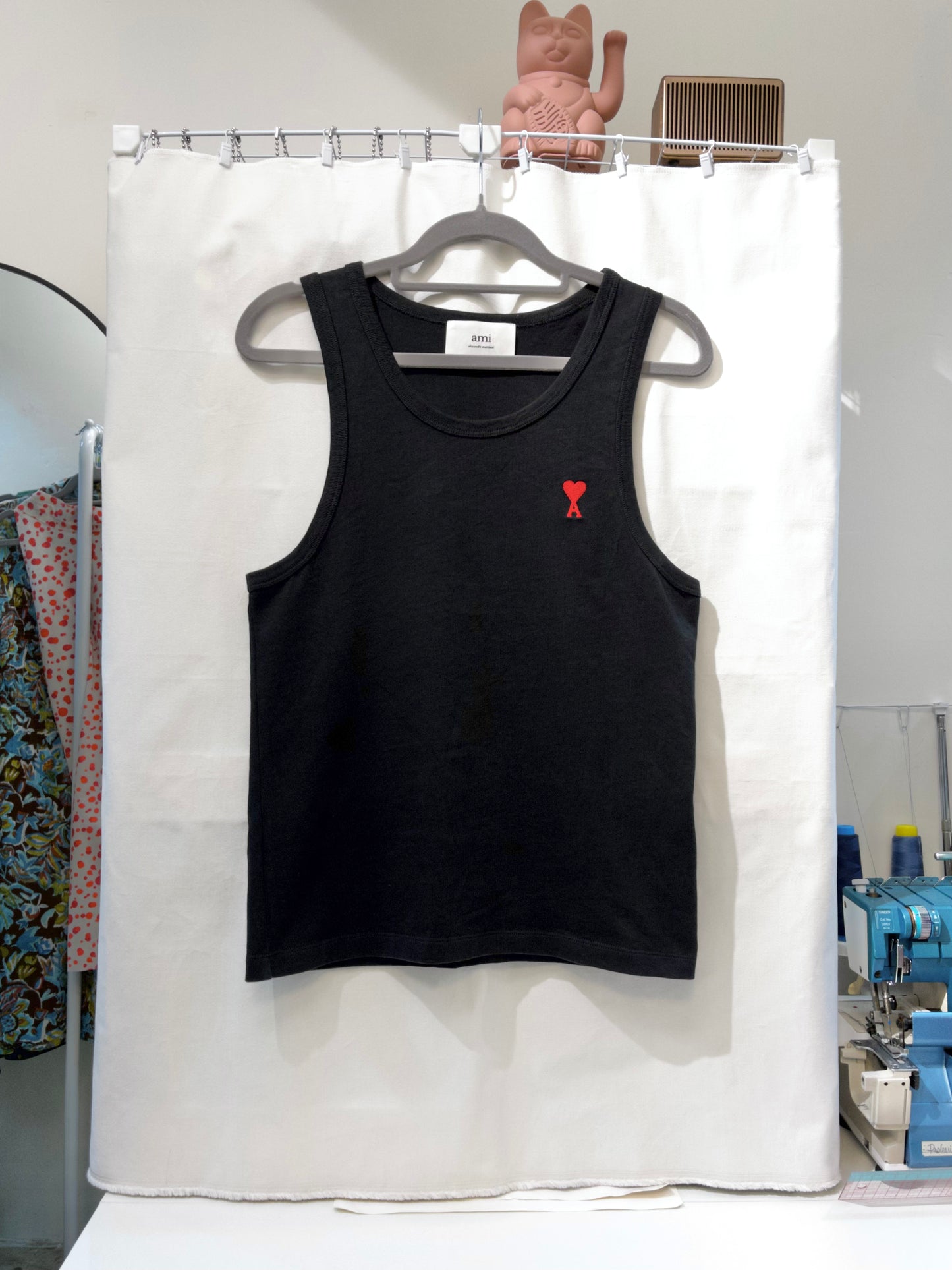AMI PARIS Ami de Coeur Heart Embroidered Tank Top 紅心刺繡背心 | KOMMONS
