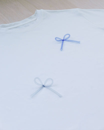 蝴蝶結T恤 - 白 | Made by Chifa