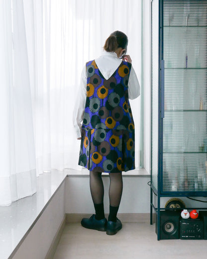 復古風V領無袖連身裙 | Made by Chifa