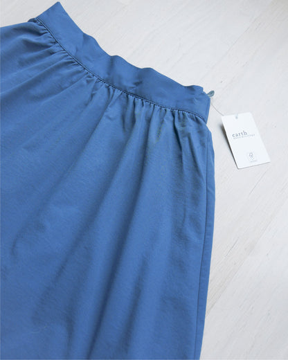 半橡筋腰不規則layers長裙 - 藍 | Chifa Select