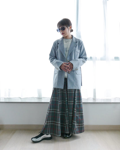 後腰帶西裝外套 - 灰 | Chifa Select