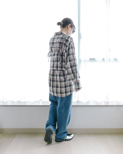 格子恤衫背心綁帶套裝 | Chifa Select