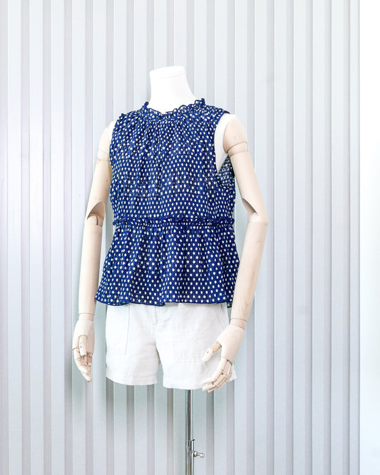 ZARA Polka Dot Crinkled Flowy Vest 波點皺皺飄逸背心 | KOMMONS