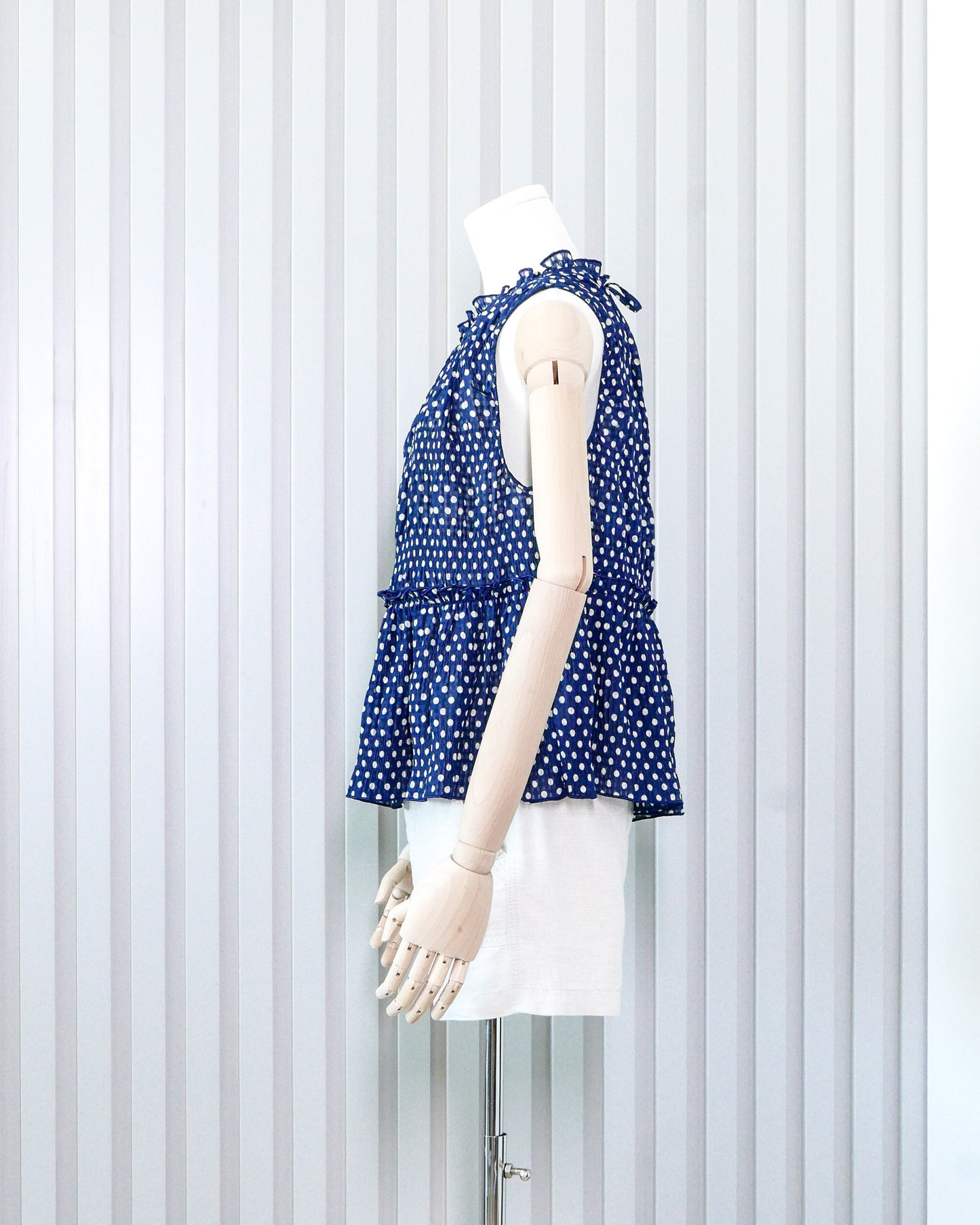 ZARA Polka Dot Crinkled Flowy Vest 波點皺皺飄逸背心 | KOMMONS