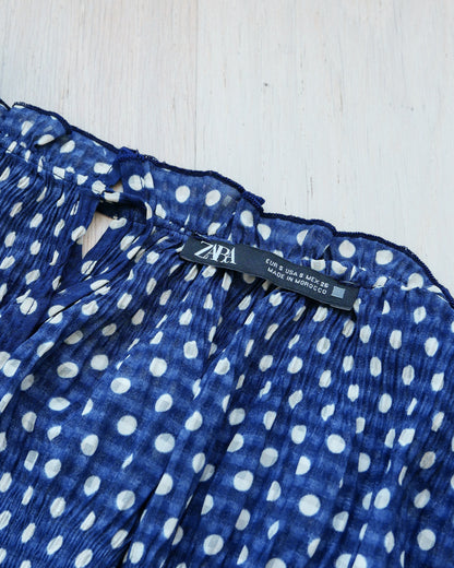 ZARA Polka Dot Crinkled Flowy Vest 波點皺皺飄逸背心 | KOMMONS