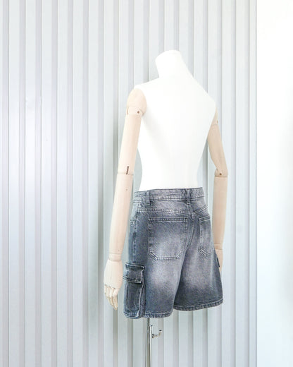 BERSHKA Denim Cargo Jorts 牛仔工裝短褲 | KOMMONS